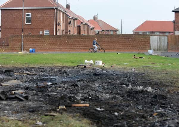 Aftermath from bonfire night on Cato Street, Southwick.