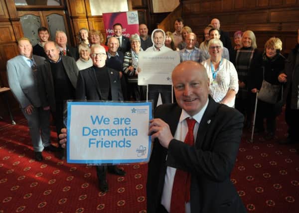 Jarrow MP Stephen Hepburn celebrates the town's Dementia Friendly status.