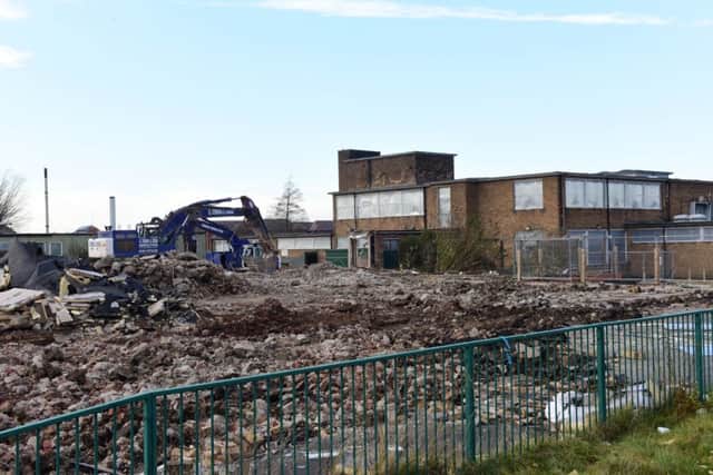 Demolition of the former Brinkburn School,  McAnany Avenue, South Shields.