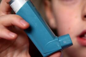A young person using an inhaler for the treatment of asthma. Picture by PA Wire/PA Images