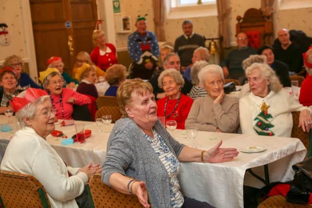 The Freemason's host a Christmas Day for pensioners at the South Shields Masonic Hall  Picture by Tom Banks.
