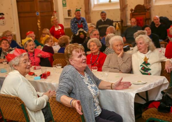 The Freemason's host a Christmas Day for pensioners at the South Shields Masonic Hall 
 Picture by Tom Banks.