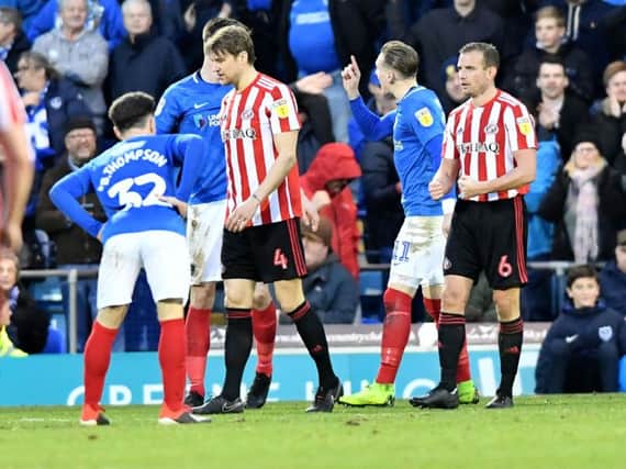 Glenn Loovens saw red at Fratton Park.