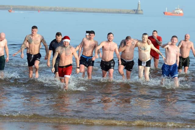 Friends of Steve Foley at their fundraising Boxing Day Dip