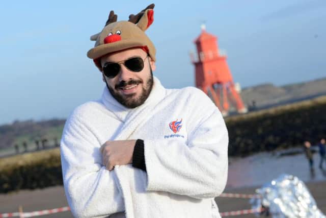 Cancer Connections patron Josef Craig MBE at the Boxing Day Dip.