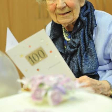 Celebrating her 100th birthday Peggy Carson.