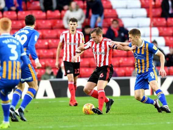 Lee Cattermole played the full 90 minutes against Shrewsbury.