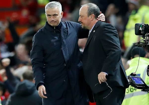 Jose Mourinho and Rafa Benitez when the two sides met in October.