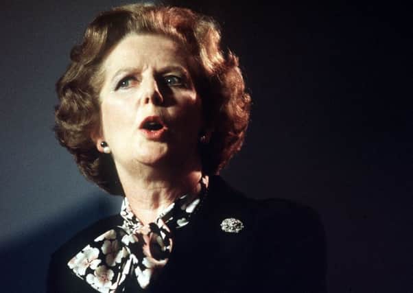 Former Tory prime minister Margaret Thatcher.
