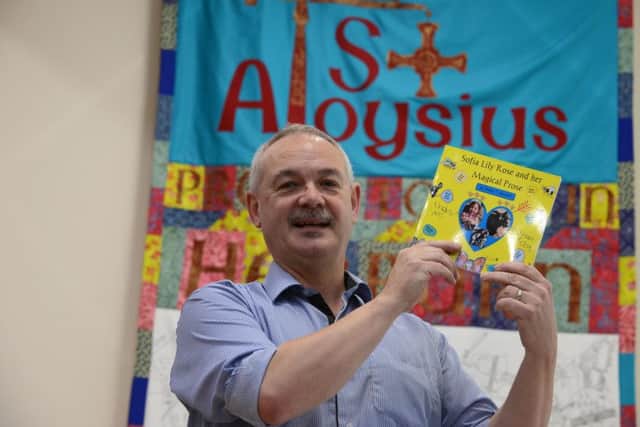 Former St Aloysious RC Primary School pupil author John Grieves book launch.