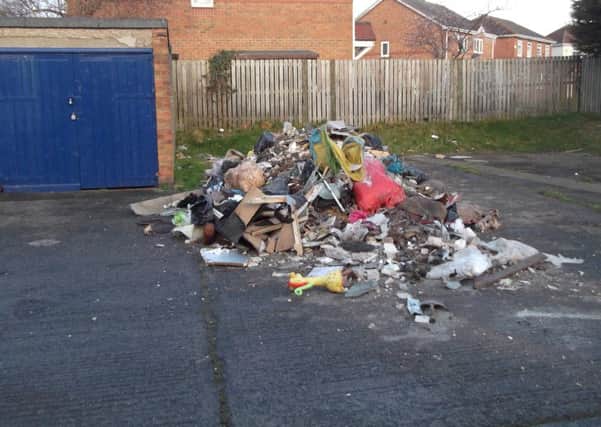 The rubbish dumped in Green Lane, South Shields