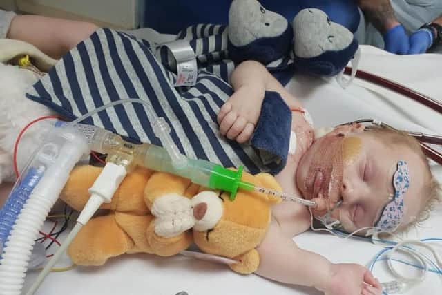 Carter Cookson is being kept alive by an Ecmo machine, but there have been complications and time is running out to find him a new heart.