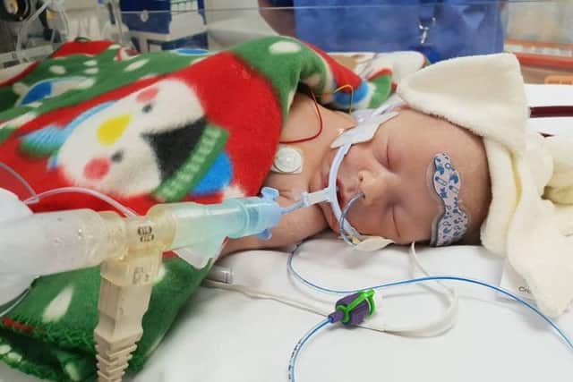 Baby Carter Cookson who has tragically lost his fight for life.