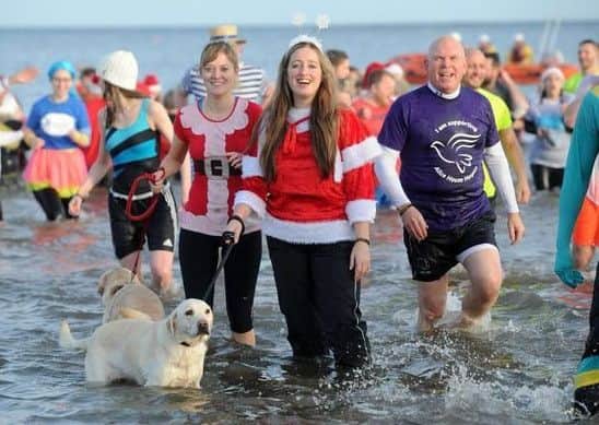 Ray Priestman did the Boxing Day Dip at Seaton Carew as part of his efforts to raise £5,000 for Alice House Hospice.