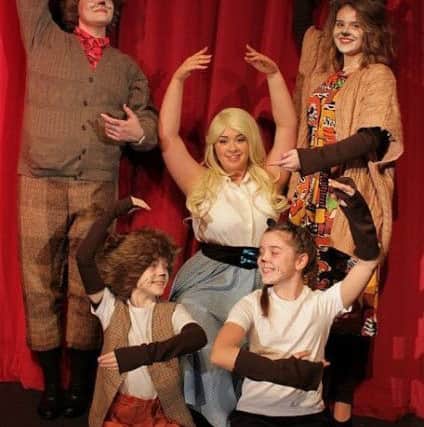The Dancing Bears and Goldilocks in the new show.
Jen Stevens as Daddy Bear,  Mammy Bear is played by Katie Stubbs, and Baby Bear is Max Walton. Goldilocks is played by Lori Smedley.