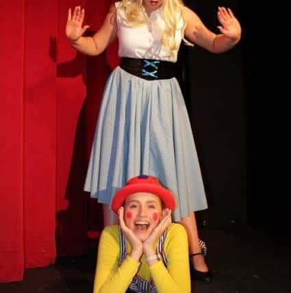 Goldilocks played by Lori Smedley and Silly Billy played by Georgie Whale-Spencer.