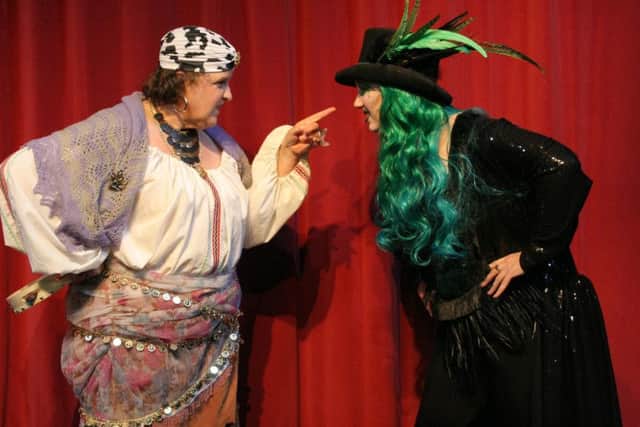 Mystic Sharon is played by Lorna Bell with the Ringmaster, played by Heinkel Jen Normandale.