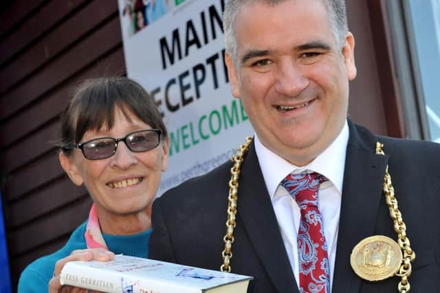 Perth Green Community Association's chairman June Gardiner outside the building with the Mayor of South Tyneside, Councillor Ken Stephenson.