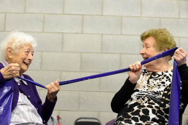 Staying Active in South Tyneside over 50s group. From left Joyce McDonald and Gladys Wooley.