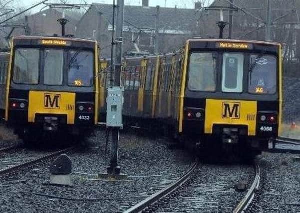 Metro trains.