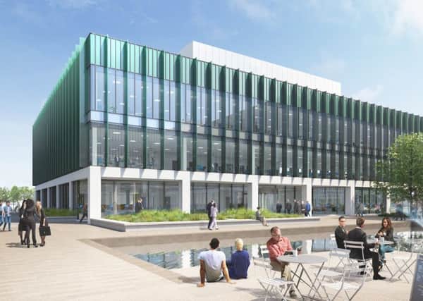 Architects CGI showing how the landmark Centre Square building will look