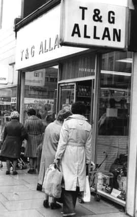 Shoppers outside T & G Allan's store in King Street in  May 1977