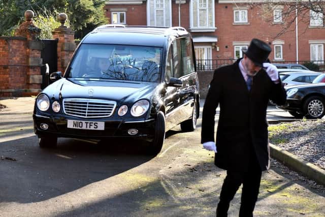The family of Carter Cookson arriving at his funeral service at St Michael and All Saints Church in South Shields.