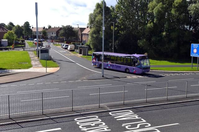 The controversial  bus lane onto Leam Lane from Edinburgh Road