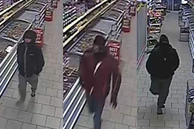 Police are trying to trace these men.