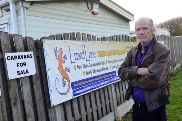 Lizard Lane Caravan Park resident Geoff Lynch angry over new owners site fees.