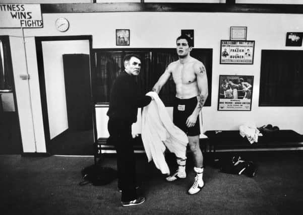 Glenn McCrory with trainer Alan Walker in his fighting days