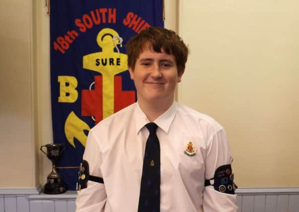 Nathan Tully, from the 18 South Shields Boys Brigade Company, was handed the life-long title of title of President's Man.