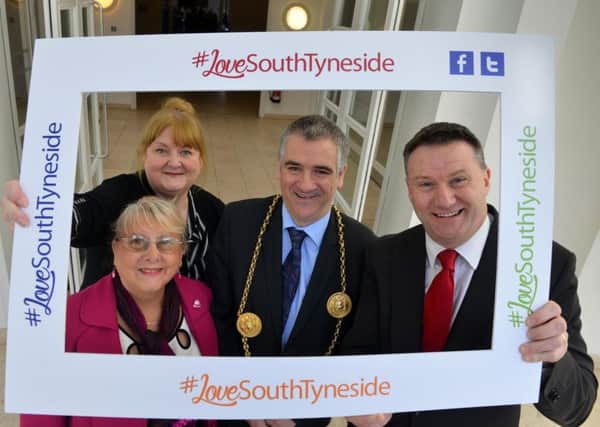 From left, Coun Fay Cunningham, Debbie Carr from Inspire South Tyneside, Mayor Coun Ken Stephenson and Groundwork CEO Andrew Watts.