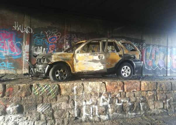 Car was set alight in an underpass in South Shields