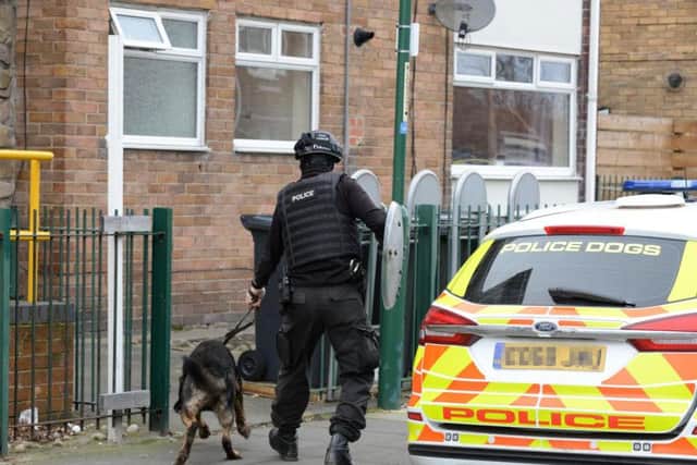 Police in Lorrain Road, South Shields, earlier this week.