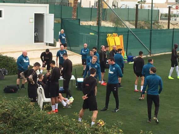 Newcastle United are busy training in Spain - and we're there alongside them
