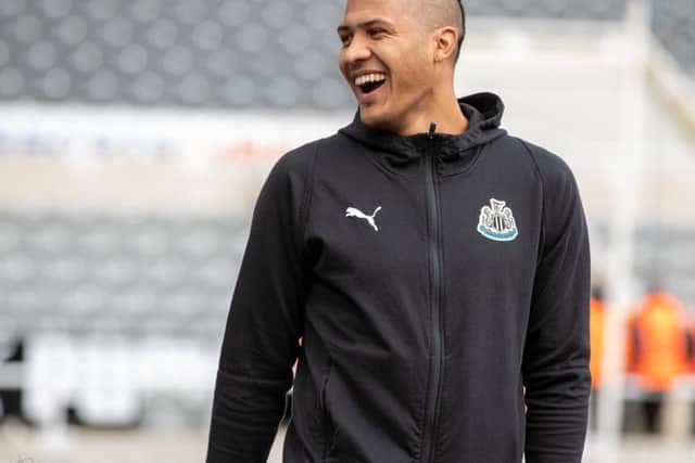 Newcastle United's Salomon Rondon scored an incredible training ground volley in Spain.