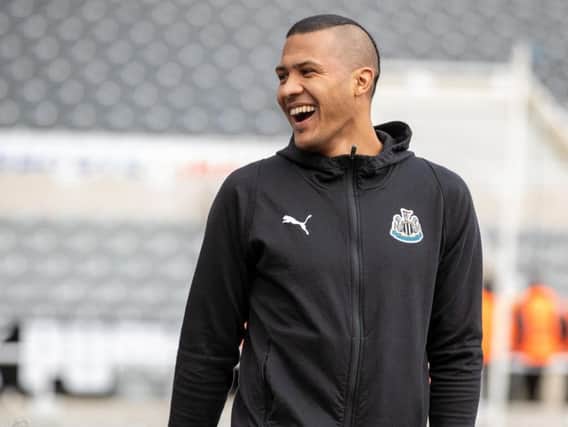 Newcastle United's Salomon Rondon scored an incredible training ground volley in Spain.