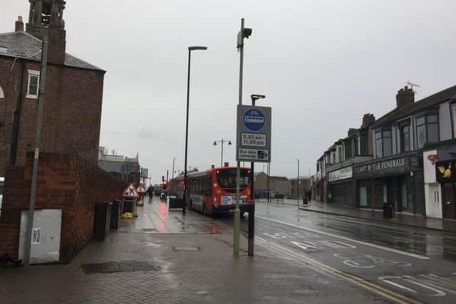 The bus lane in Fowler Street