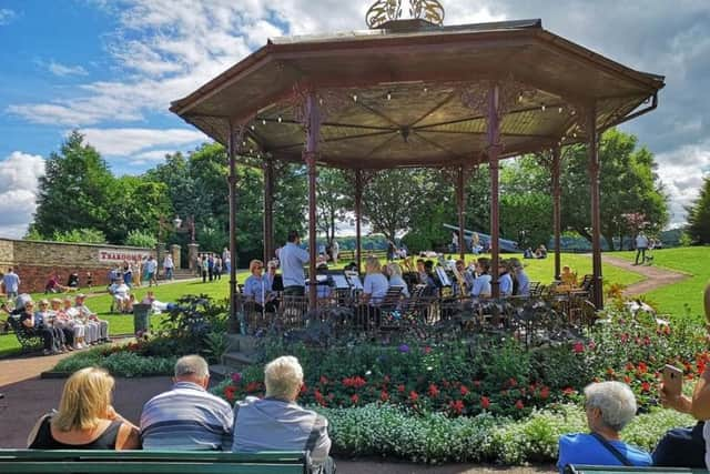 At one of the bands performances at Beamish Museum