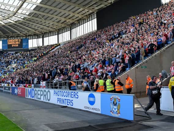 Sunderland fans away at Coventry City earlier this season.
