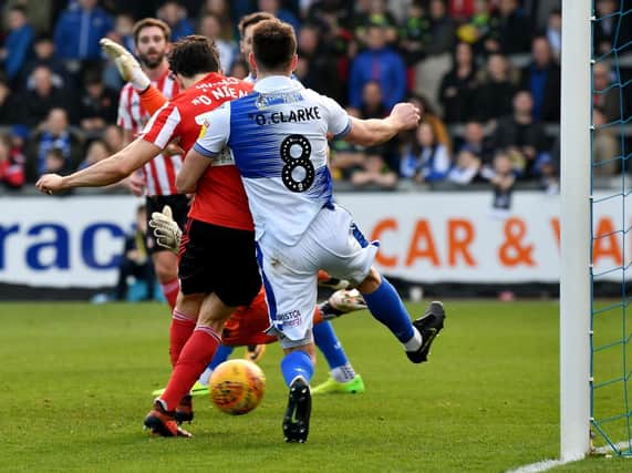 Luke O'Nien opens the scoring for Sunderland.