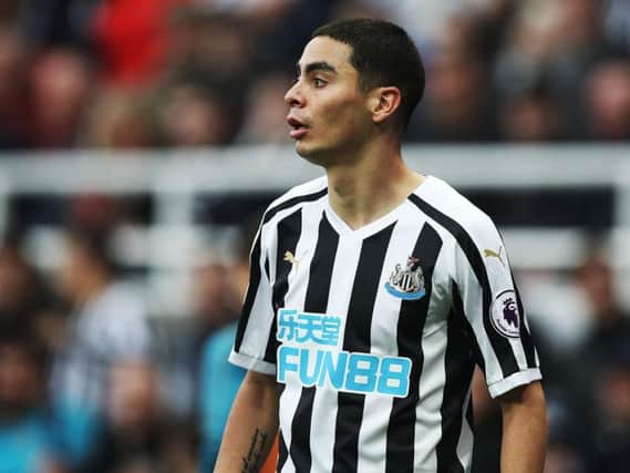 Miguel Almiron hit the target with three of his four shots against Huddersfield.