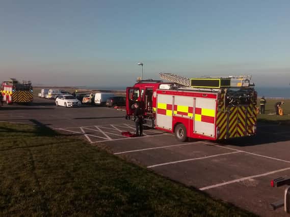 Emergency services were called to the cliffs at Marsden in South Shields.