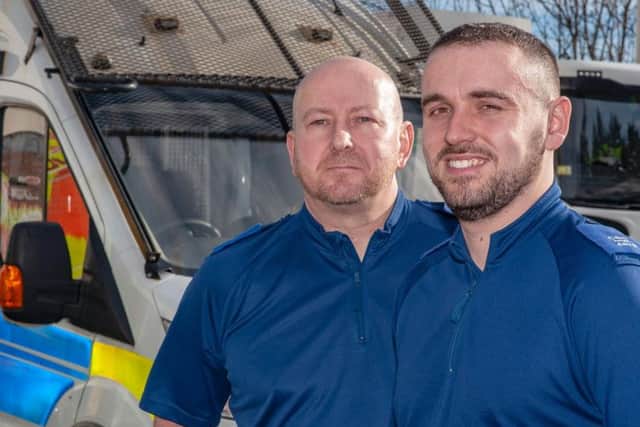 PCSO Mark Halliday (left) and PCSO Steve Graham