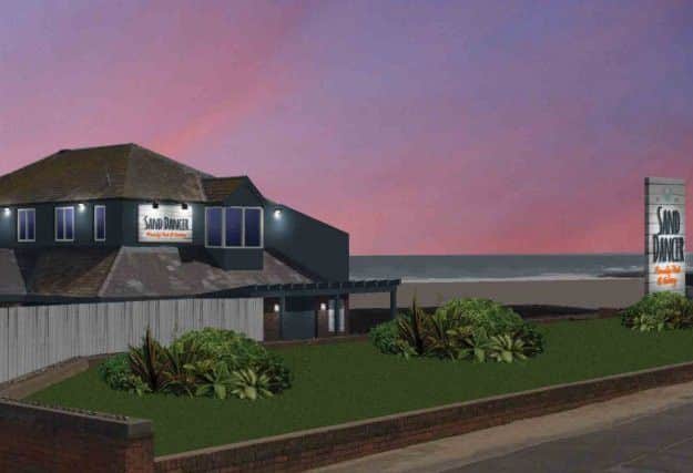 Plans for the revamped Sanddancer pub include new signage and external lighting. Image by Swandene.