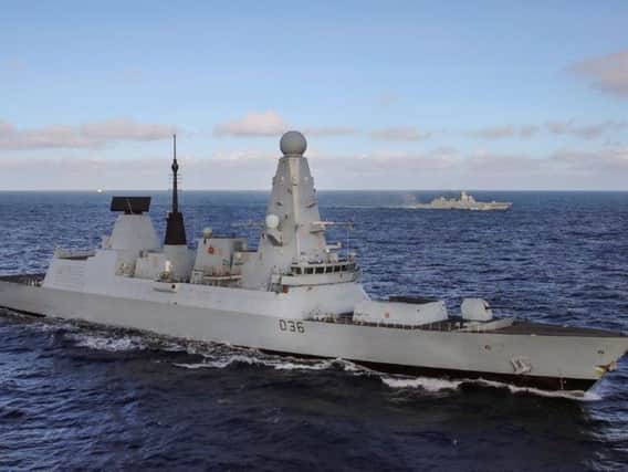 HMS Defender. Picture issued by the Royal Navy