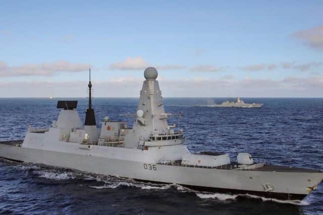 HMS Defender. Picture issued by the Royal Navy