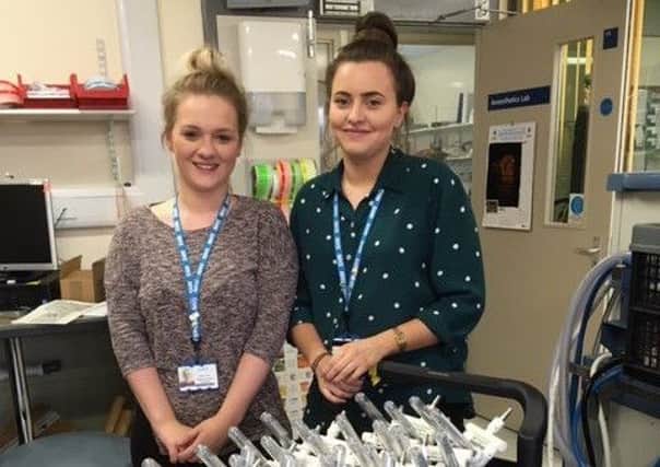 Britney Jarvis, left, and Katherine Jones who are blazing a trail at South Tyneside Hospital