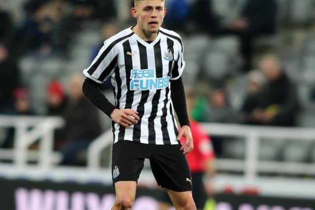 Newcastle United striker Elias Sorensen